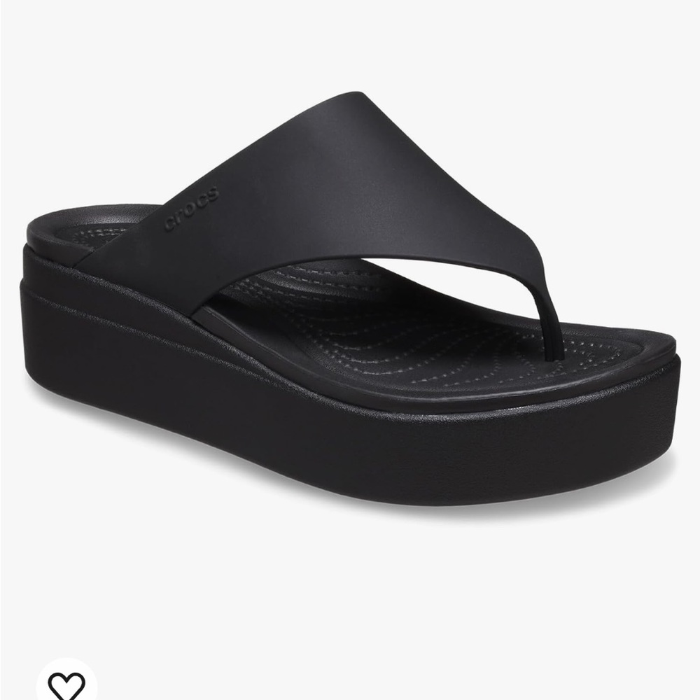 Croc brand platform sandals black size 9
